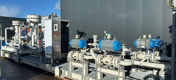 ATEX gas skid stainless cabinet, filter skid, PLC + HMI